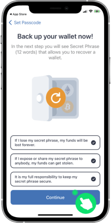 Create a backup copy of your wallet