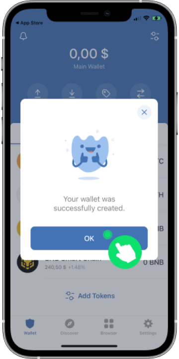Your wallet has been created