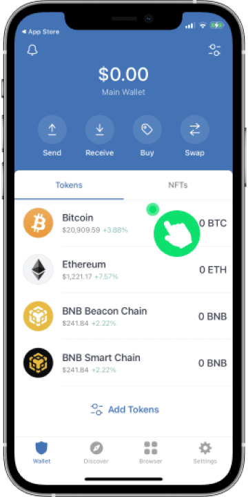 Select a cryptocurrency